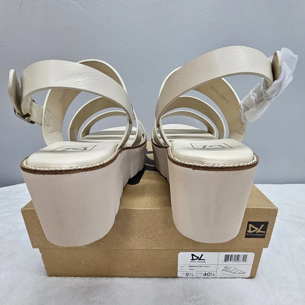 Women's DIRTY LAUNDRY Cream Platform Wedge Sandals SZ 9.5 NEW - Picture 5 of 10